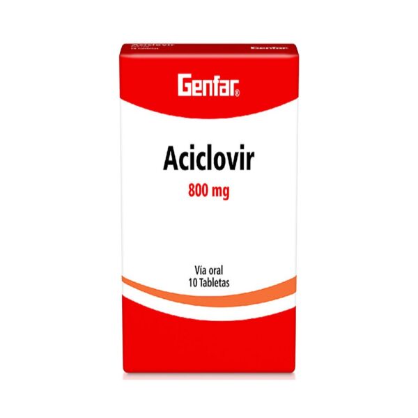Aciclovir 800 mg x 10 Tab