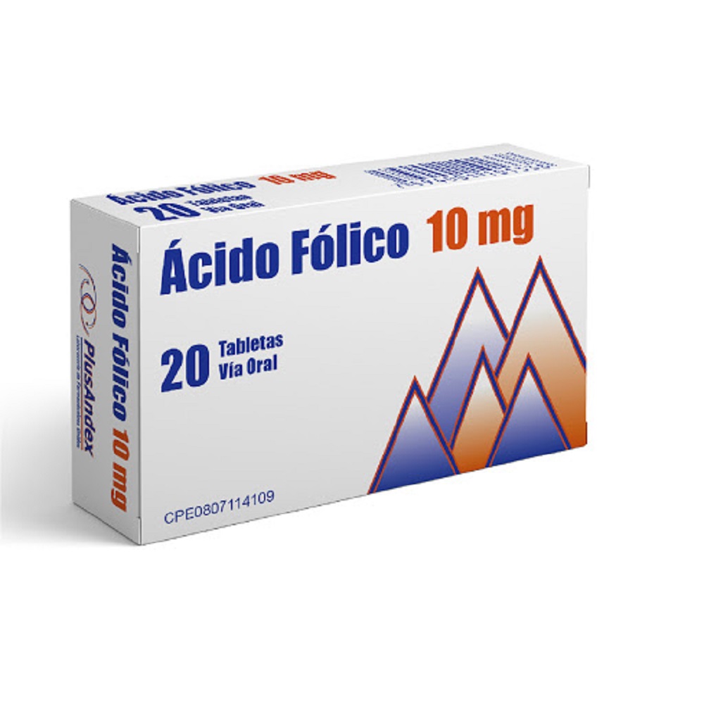 Ácido Fólico 10 mg – Farmaplusca