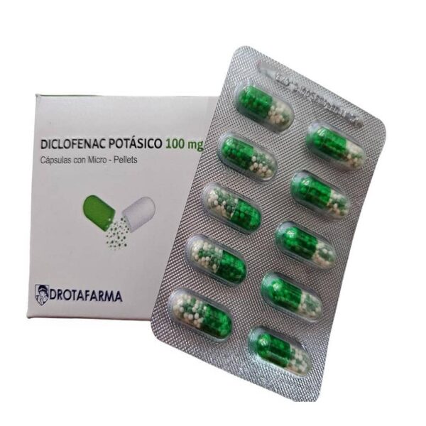 Diclofenac Potásico 100mg X 10 Cáp
