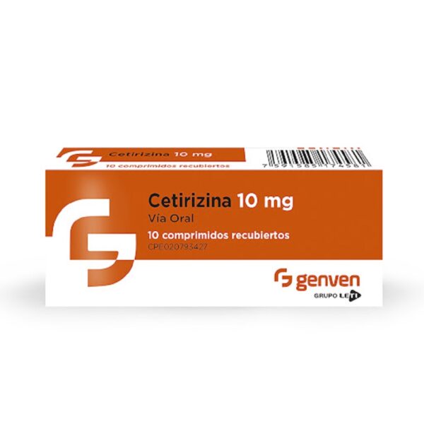 Cetirizina 10mg X 10 Comprimidos Recubiertos