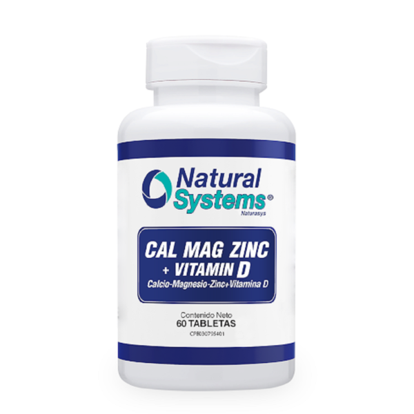 Calcio + Magnesio + Zinc + Vitamina D 60 Cáp