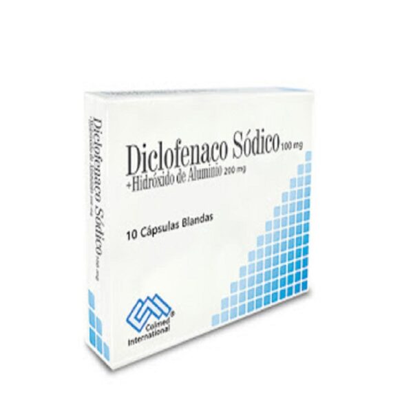 Diclofenaco Sódico + Hidróxido De Aluminio 100mg/200mg x 10 Cáp